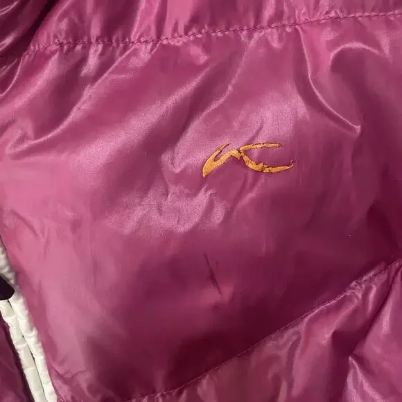 KJUS Backflip Reversible Down Jacket‎ Womens Sz L Pink Gray Pockets